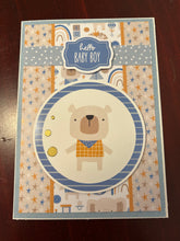 Load image into Gallery viewer, Hello Baby Boy Dimensional Handmade Baby Card