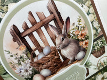 Load image into Gallery viewer, Happy Easter Dimensional  Handmade Card &amp; Envelope