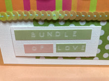 Load image into Gallery viewer, Bundle of Love Dimensional Baby Handmade Card &amp; Envelope