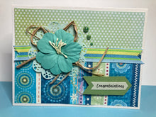 Load image into Gallery viewer, Congratulations Dimensional Handmade Card &amp; Envelope