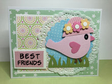 Load image into Gallery viewer, Best Friends Dimensional Handmade Card &amp; Envelope
