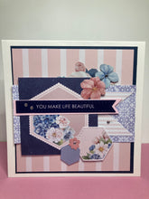Load image into Gallery viewer, You Make Life Beautiful Dimensional Handmade Card &amp; Envelope