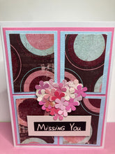 Load image into Gallery viewer, Missing You Dimensional Handmade Card &amp; Envelope