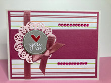 Load image into Gallery viewer, Love You XO Dimensional Handmade Card &amp; Envelope