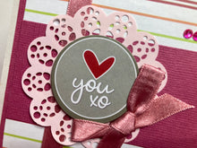 Load image into Gallery viewer, Love You XO Dimensional Handmade Card &amp; Envelope