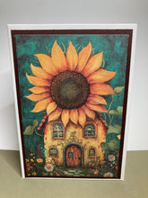Load image into Gallery viewer, Enchanted Forest Blank Sunflower Handmade Card