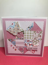 Load image into Gallery viewer, Love You Dimensional Handmade Card &amp; Envelope