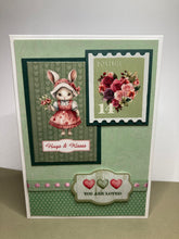 Load image into Gallery viewer, You Are Loved Hugs &amp; Kisses Dimensional Handmade Card &amp; Envelope