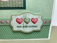 Load image into Gallery viewer, You Are Loved Hugs &amp; Kisses Dimensional Handmade Card &amp; Envelope
