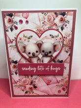 Load image into Gallery viewer, Sending Lots of Hugs Dimensional Handmade Card &amp; Envelope