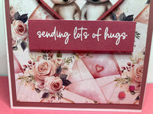 Load image into Gallery viewer, Sending Lots of Hugs Dimensional Handmade Card &amp; Envelope