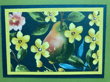 Load image into Gallery viewer, Blank Painterly Pears Dimensional  Handmade Card &amp; Envelope
