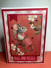 Load image into Gallery viewer, Hugs &amp; Kisses Dimensional Handmade Card &amp; Envelope