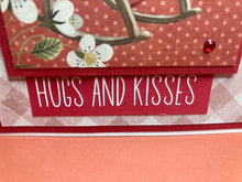 Load image into Gallery viewer, Hugs &amp; Kisses Dimensional Handmade Card &amp; Envelope