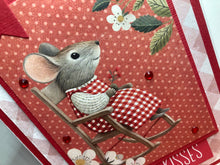 Load image into Gallery viewer, Hugs &amp; Kisses Dimensional Handmade Card &amp; Envelope