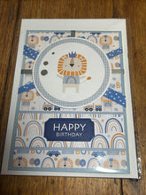 Load image into Gallery viewer, Happy Birthday Day Lion Dimensional Handmade Card &amp; Envelope