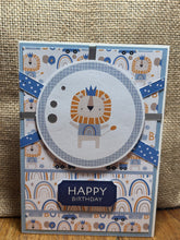 Load image into Gallery viewer, Happy Birthday Day Lion Dimensional Handmade Card &amp; Envelope