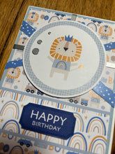 Load image into Gallery viewer, Happy Birthday Day Lion Dimensional Handmade Card &amp; Envelope