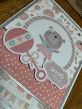Load image into Gallery viewer, Sweet Little One Dimensional Handmade Baby Card