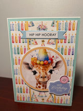 Load image into Gallery viewer, Hip Hip Hooray Happy Birthday to you Handmade Dimensional Birthday Card