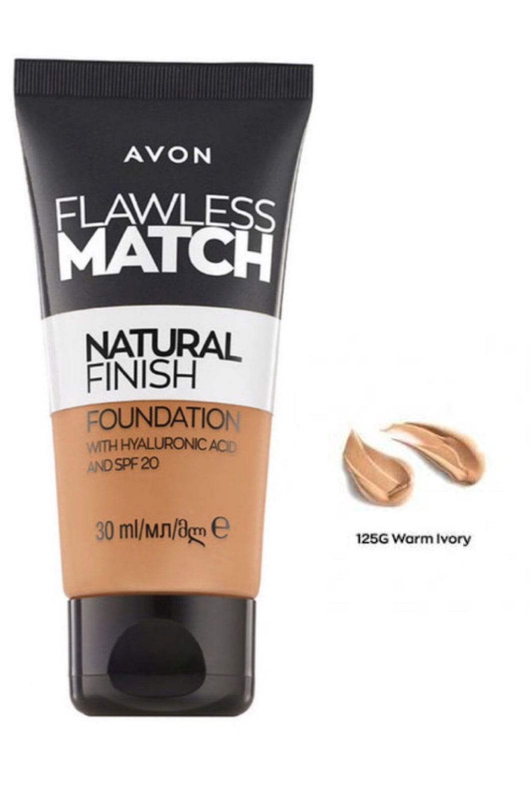 Warm Ivory 125G Flawless Match Natural Finish Foundation 30ml