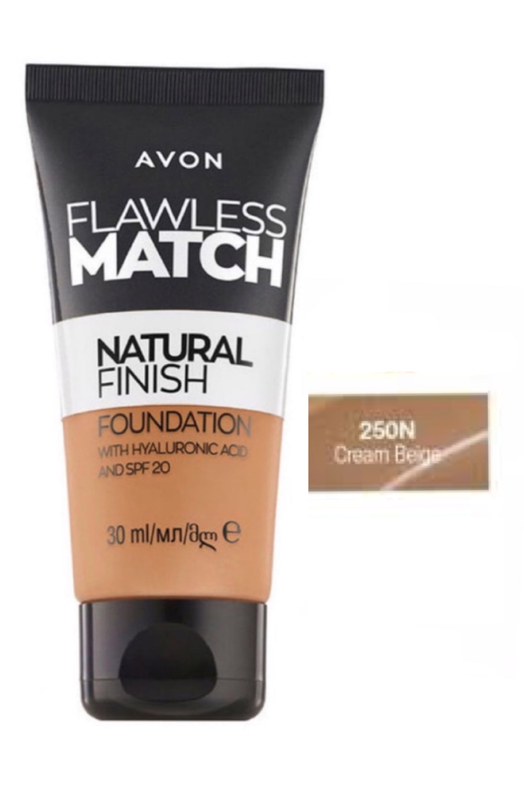 Cream Beige 250N Flawless Match Natural Finish Foundation 30ml