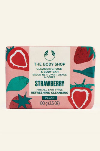 Strawberry Cleansing Face & Body Bar 100g The Body Shop