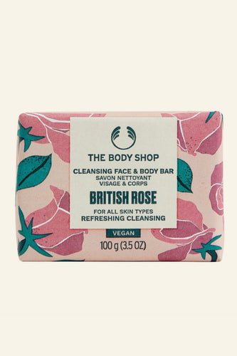 British Rose Cleansing Face & Body Bar 100g The Body Shop