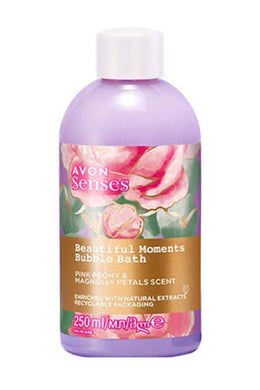 Avon Senses Beautiful Moments Bubble Bath 250ml Pink Peony & Magnolia Petals Scent