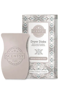 White Amber & Teak Dryer Disks Pack of 2