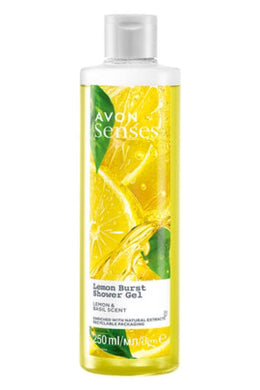 Senses Lemon Burst Shower Gel - 250ml Lemon & Basil Scented