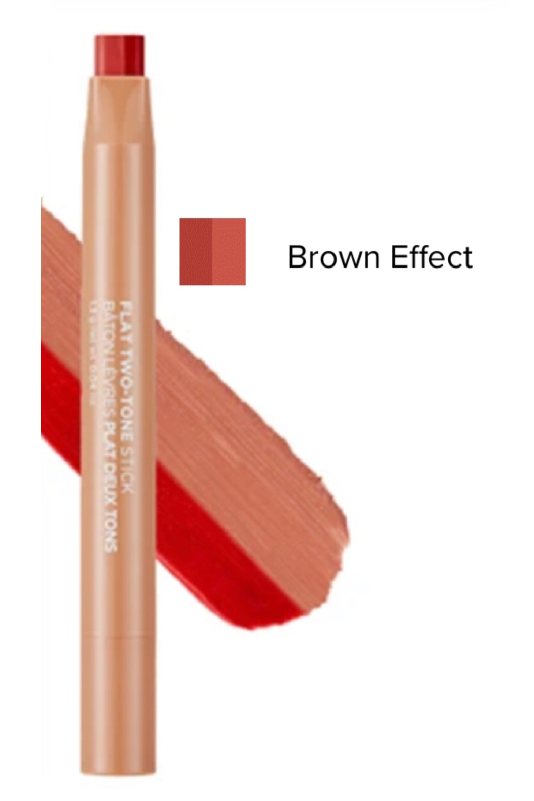 Avon Face Shop Flat Two-Tone Lipstick Brown Effect