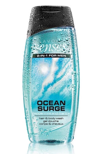 Avon Senses 2 in 1 for Men Ocean Surge Peppermint & Marine Hair & Body Wash  250ml