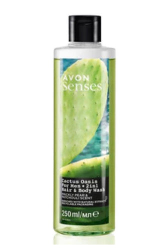 Avon Cactus Oasis Pear & Patchouli Hair & Body Wash 250ml