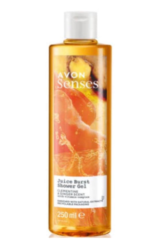 Senses Juice Burst Shower Gel - 250ml Clementine & Ginger Scented