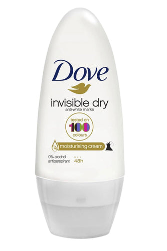 Dove Antiperspirant Roll On Deodorant Invisible Dry 50ml