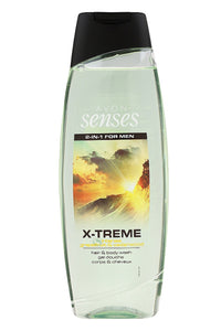 Avon Senses 2 in 1 for Men X-Treme Grapefruit & Cedarwood Hair & Body Wash  500ml