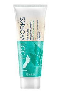 Foot Works All in One Pedicure Cream with Pumice & Mint 75ml