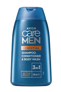 Avon Care Men Essential 3 in 1 Shampoo, Conditioner & Body Wash 200ml